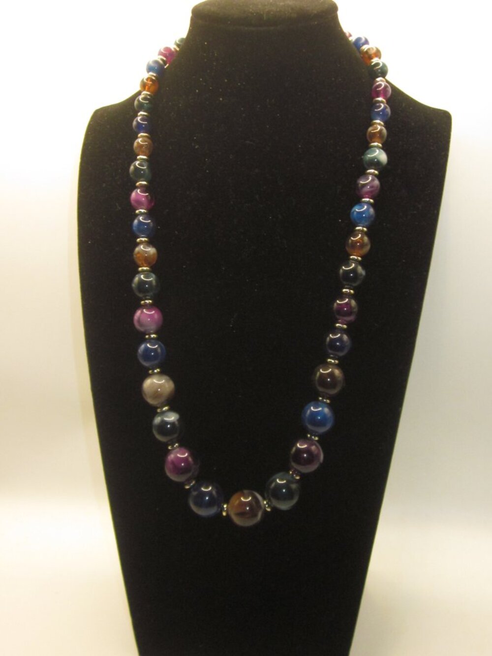 Multi Color Glass Beaded Necklace